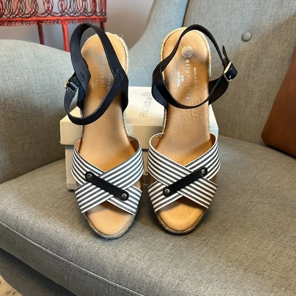 Eric Michael - Womens Tabitha Wedge espadrille Sandals  size EU 40